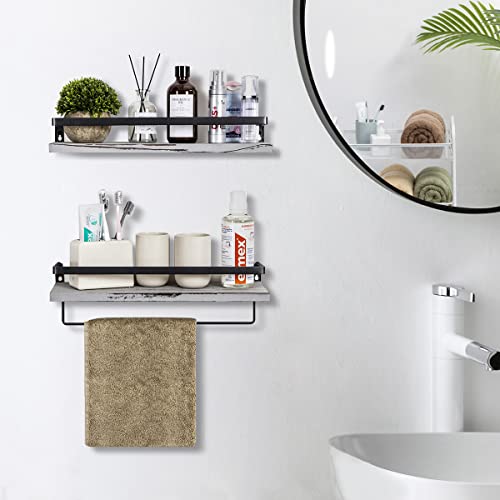 Set of 2 -Floating Storage Shelves Wall Mounted