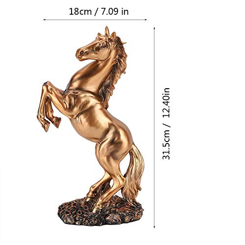 Standing Horse Statue Engraved Horse Sculpture Decorative Art Figurine - 12inch