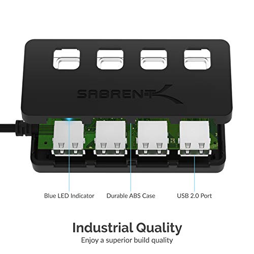 4-Port USB 2.0 Data Hub w/ Individual LED