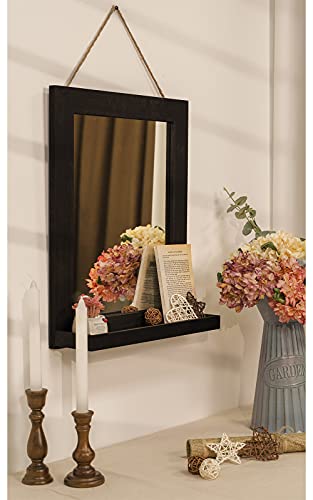 Wall Mirror w/ Shelf, 20 x 16 inch Farmhouse Decoration