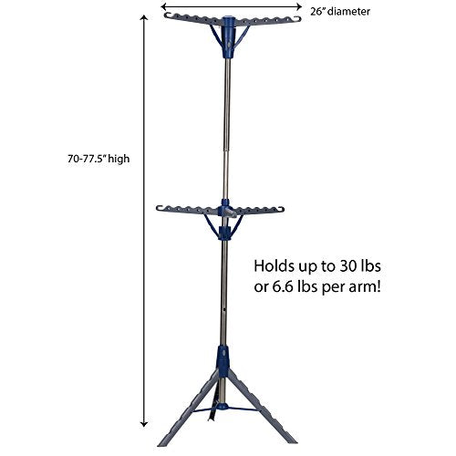 Portable 2-Tier Clothes Drying Rack Tri-pod