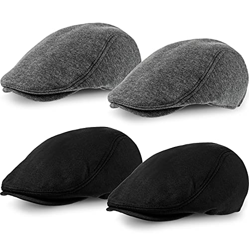 4 Pieces Men's Flat Cap Ivy Newsboy Hat