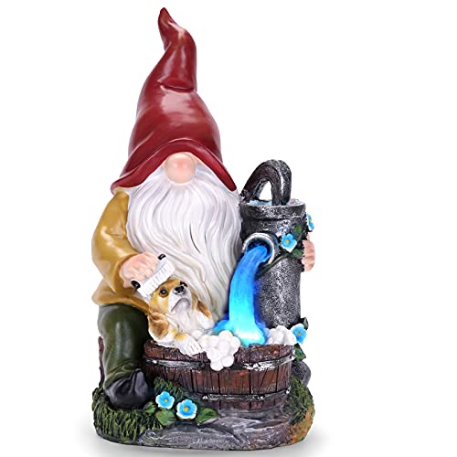 Garden Gnomes Outdoor Solar Figurine Lawn Patio Yard Funny Large Decor