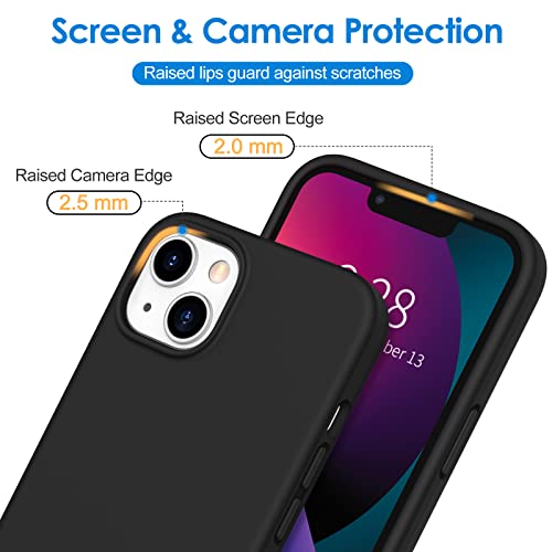 Slim Case for iPhone 13 Soft Liquid Silicone Gel Rubber Bumper, Anti-Scratch Microfiber Lining