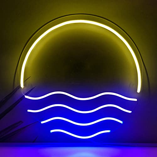 Tropical Sunset & Sea LED Neon Sign 12x12"