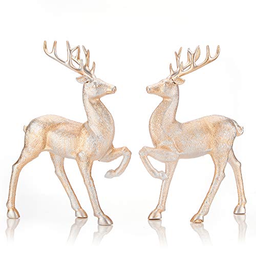 2 Pcs Glitter Reindeer Christmas Decoration