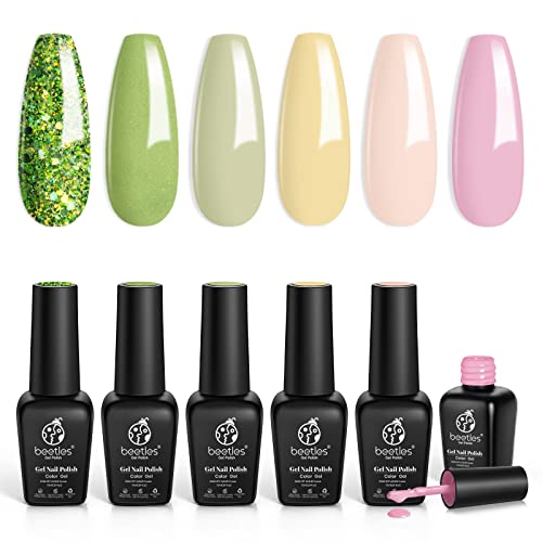 Gel Nail Polish Kit- 6 Colors 7.3ml Each Bottle, Nail Art Box