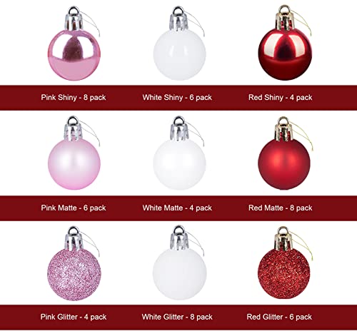 54 PCS Mini Christmas Ball Ornaments