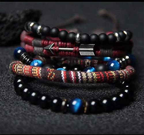 Braided Leather Bracelets for Men Women