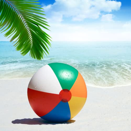 3 Pack 20" Large Inflatable Beach Balls for Kids & Adults