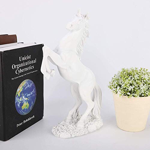 Standing Horse Statue Engraved Horse Sculpture Decorative Art Figurine - 12inch