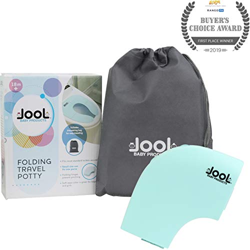 Folding Travel Potty Seat for Boys & Girls, Fits Round & Oval Toilets, Non-Slip Suction Cups, w/ Travel Bag