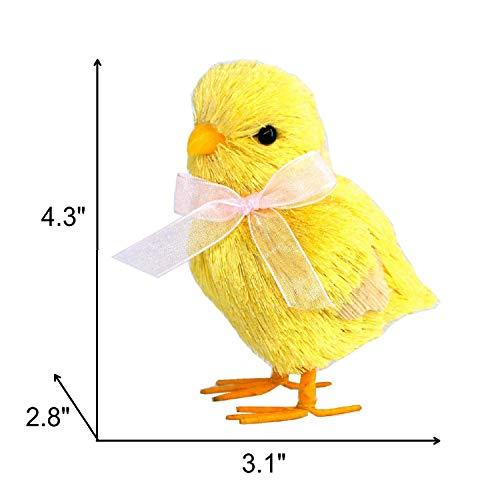 Easter Sisal Chick Baby Duck Figurine Set of 2 for Home Decoration