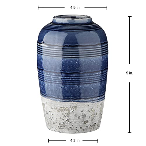 Two-Tone Boho Ceramic Flower Vases