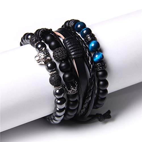 Braided Leather Bracelets for Men Women