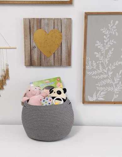 Cotton Rope Jute Round Baskets 10"D x 8.3"H