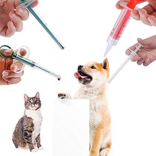 4 Pcs Pet Pill Shooter Cat/Dog Pet Medicine Feeder