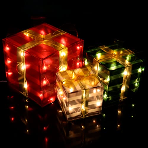 Christmas Lighted Boxes Decoration