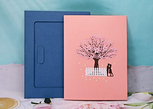 Handmade Cherry Blossom Card Pop Up 3D Flower Card Romantic Love Letter Card
