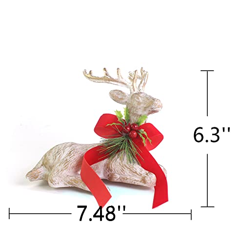 Lying Reindeer Figurine  for Christmas Decoration