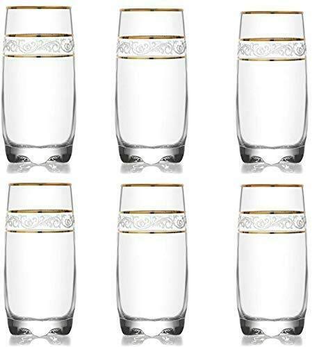 6-Piece Gold Glass Cup Set