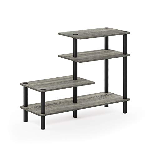 3-Tier Side Display Rack, French Oak Grey/Black