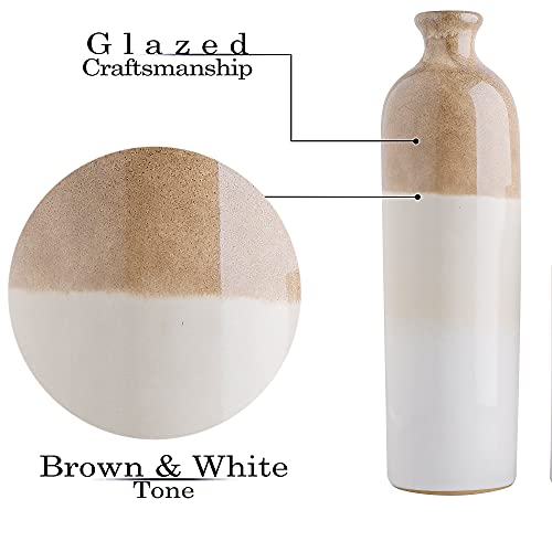 Ceramic Rustic Vase for Home Decoration , Set of 3