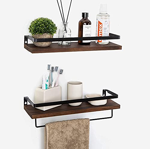 Set of 2 -Floating Storage Shelves Wall Mounted