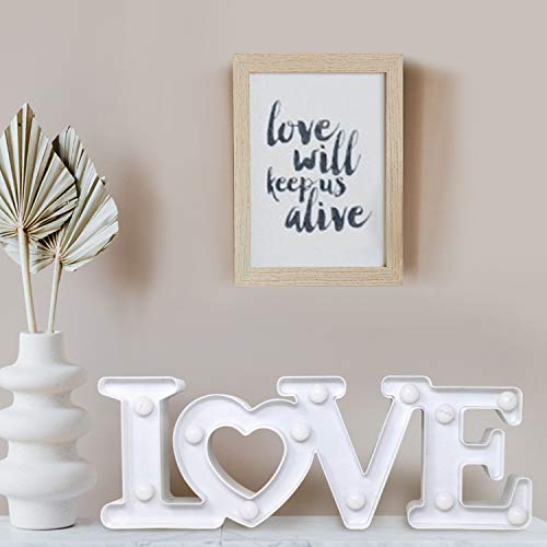 Decoration for Valentines Day – Marquee Light Up Signs – (White)