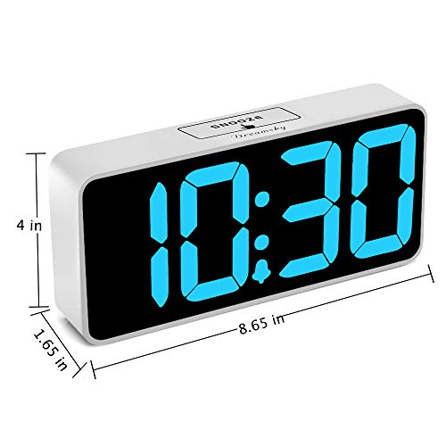 Large Digital Alarm Clock for Visually Impaired - 8.9 Inches Adjustable Alarm Volume