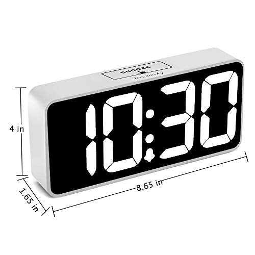 Large Digital Alarm Clock for Visually Impaired - 8.9 Inches Adjustable Alarm Volume