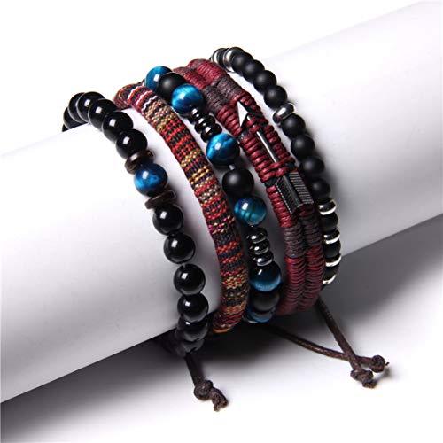 Braided Leather Bracelets for Men Women