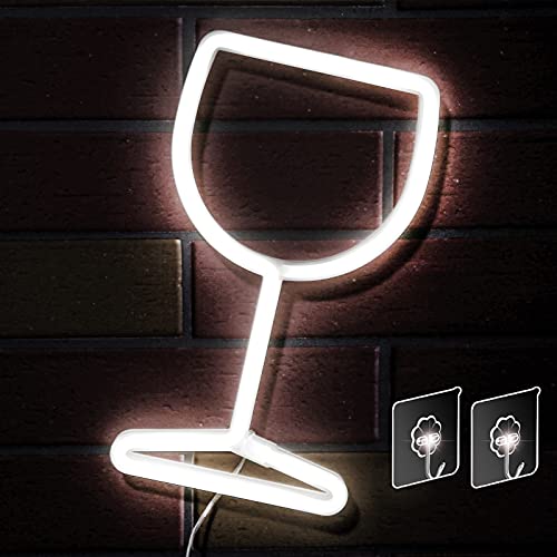 Wine Glass Neon Light Wall Decor