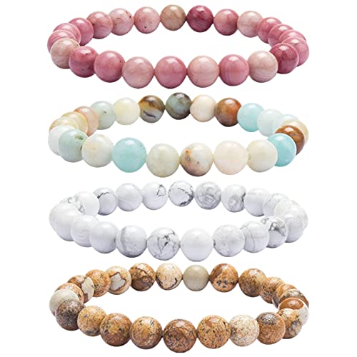 Beaded Bracelets for Men/Women Set Healing Crystal Bead  Bracelets