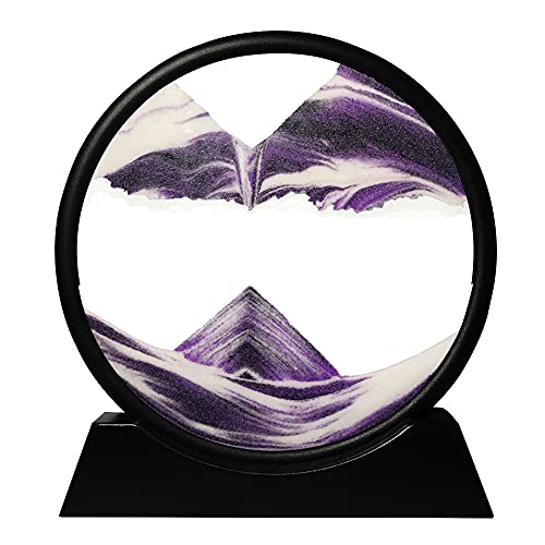 3D Moving Sand Art Sandscapes in Motion Round Glass 7"