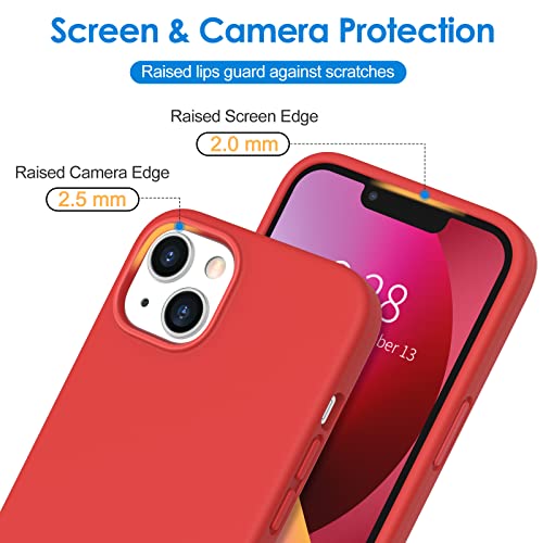 Slim Case for iPhone 13 Soft Liquid Silicone Gel Rubber Bumper, Anti-Scratch Microfiber Lining