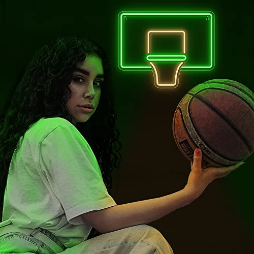 Basketball Hoop Neon Sign - Lights for Basketball Players/Fans  Wall Decor