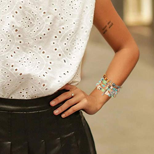 6 Sets Bohemian Stackable Bead Bracelets for Women