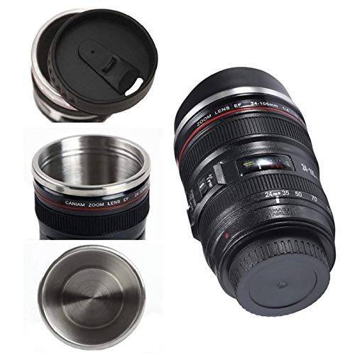 Stainless Steel Camera Lens Coffee Mug/Cup