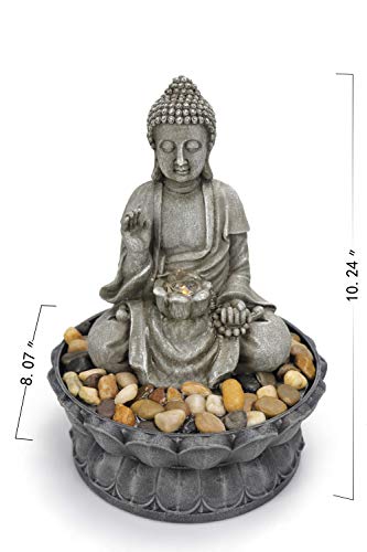 Sitting Buddha Fountain Tabletop Water Fountain- Zen Fountain