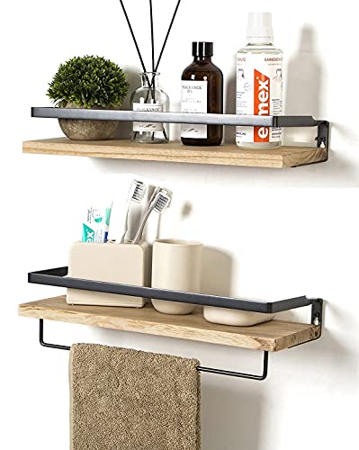 Set of 2 -Floating Storage Shelves Wall Mounted