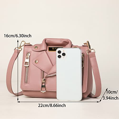 Women Leather Satchel Chain Strap Shoulder Bag Le