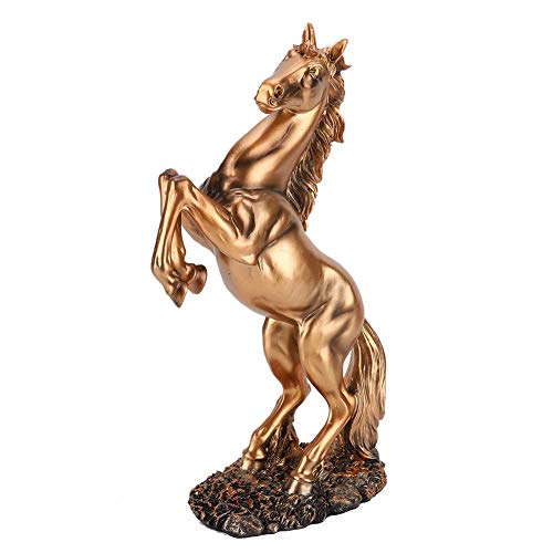 Standing Horse Statue Engraved Horse Sculpture Decorative Art Figurine - 12inch