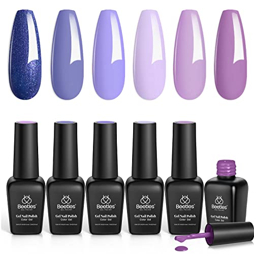 Gel Nail Polish Kit- 6 Colors 7.3ml Each Bottle, Nail Art Box