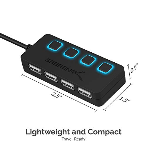 4-Port USB 2.0 Data Hub w/ Individual LED