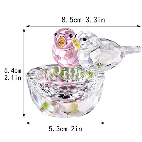 Crystal Bird Figurine Collectible Art Glass Animal Figurines Table Home Decor