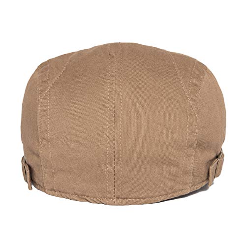 Men Cotton Newsboy Beret Hat Duckbill Buckle Cabbie Cap