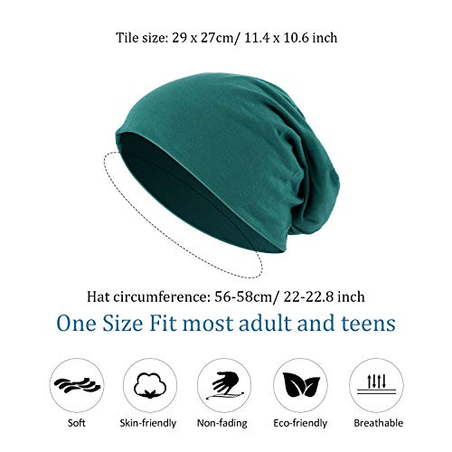 4 Pieces Thin Knit Slouchy Cap Beanies for Men/Women