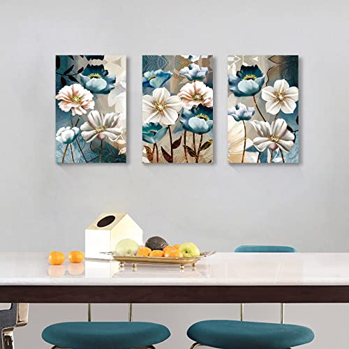 3 Piece Lotus Flower Canvas Wall Art for Home Decoration