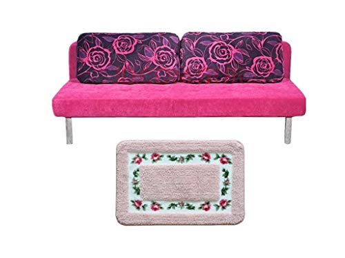 Rose Flower Super Soft Bathroom Rugs  (15.7 x 23.6 Inch)